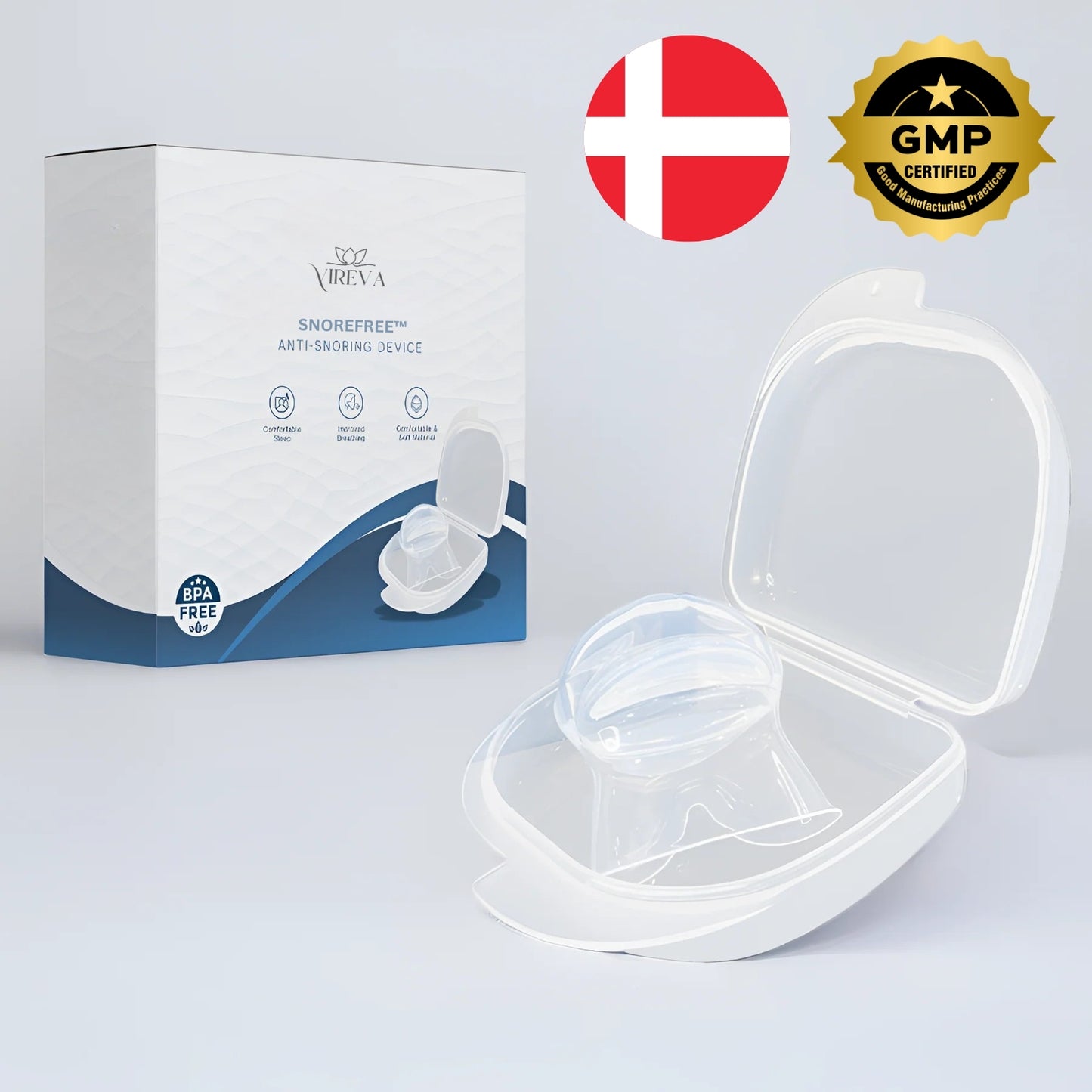 SnoreFree™ Søvnhjælp – Stilhed i soveværelset fra første nat 💤