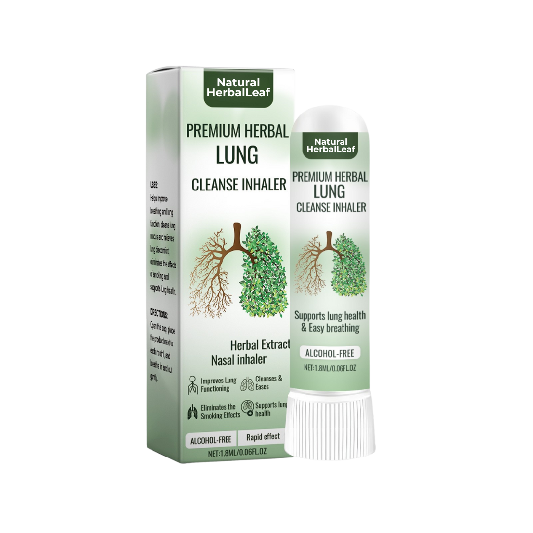 Natural HerbalLeaf™ Lang Detox Inhalator | 97% færre giftige stoffer – træk vejret frit på kun 15 minutter!