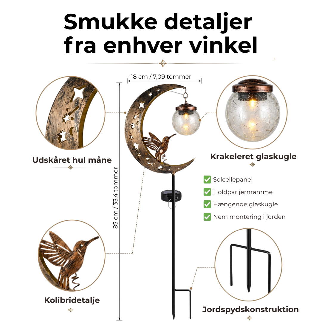 LunaHavn™ Solcellelampe – Skab Eventyrlig Stemning i Din Have