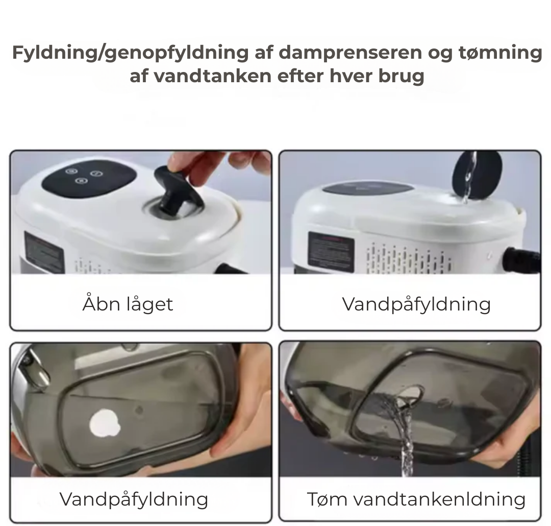 SteamClean Pro 2.0 | Sig farvel til bakterier og fedt