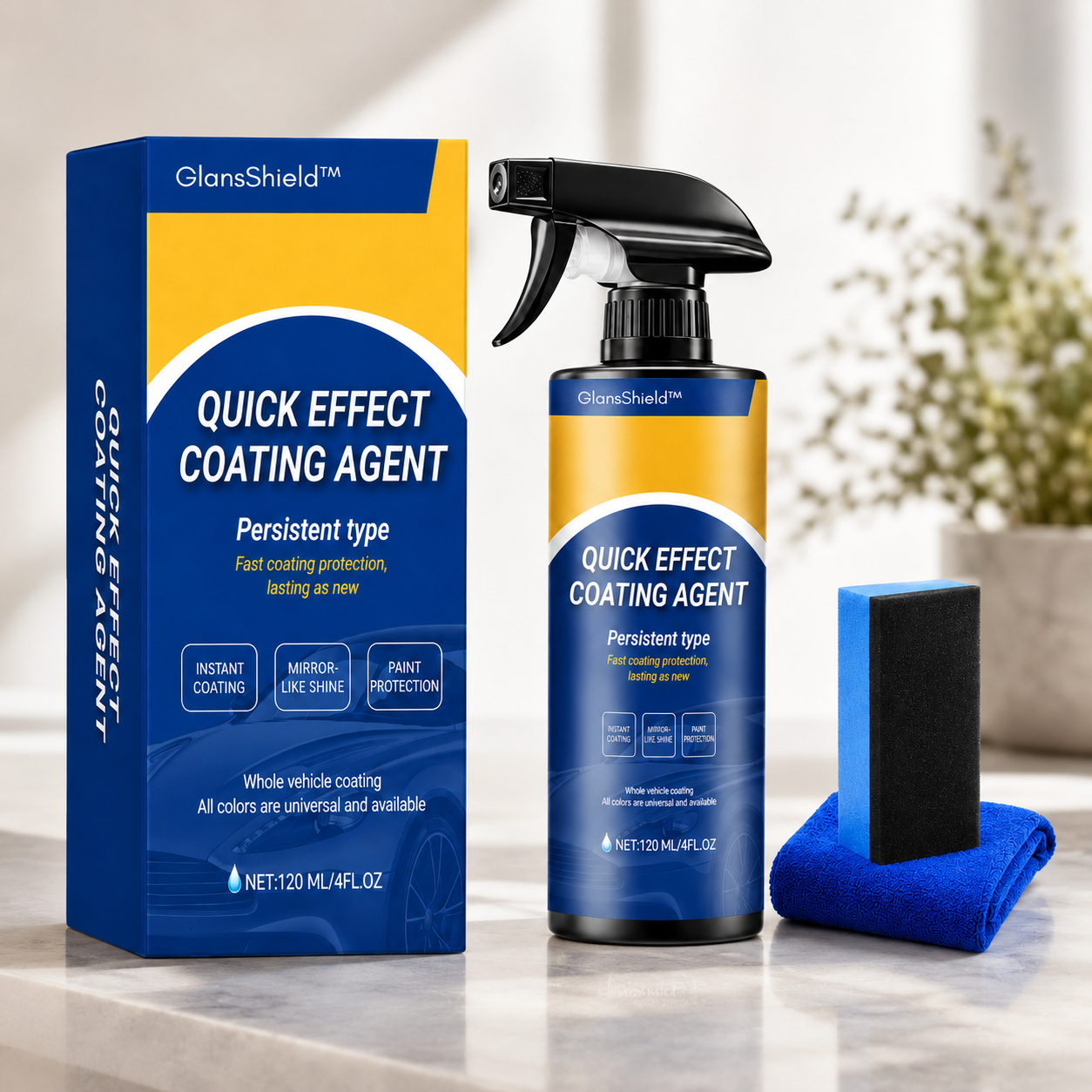 GlansShield™ | Nem spray for hurtig glans og beskyttelse