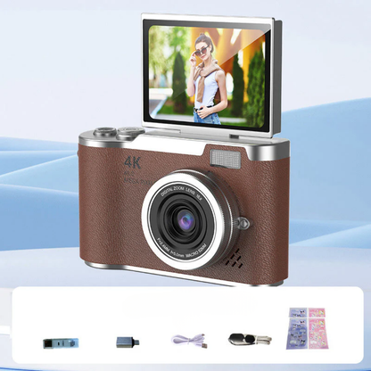 KrystalVision Flip 4K-kamera i vintage-stil | Fang livet i fantastisk skarphed i vintage-stil – når som helst og hvor som helst