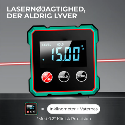 VinkelScan™ | Magnetisk digital vinkelmåler med avanceret elektronisk laser