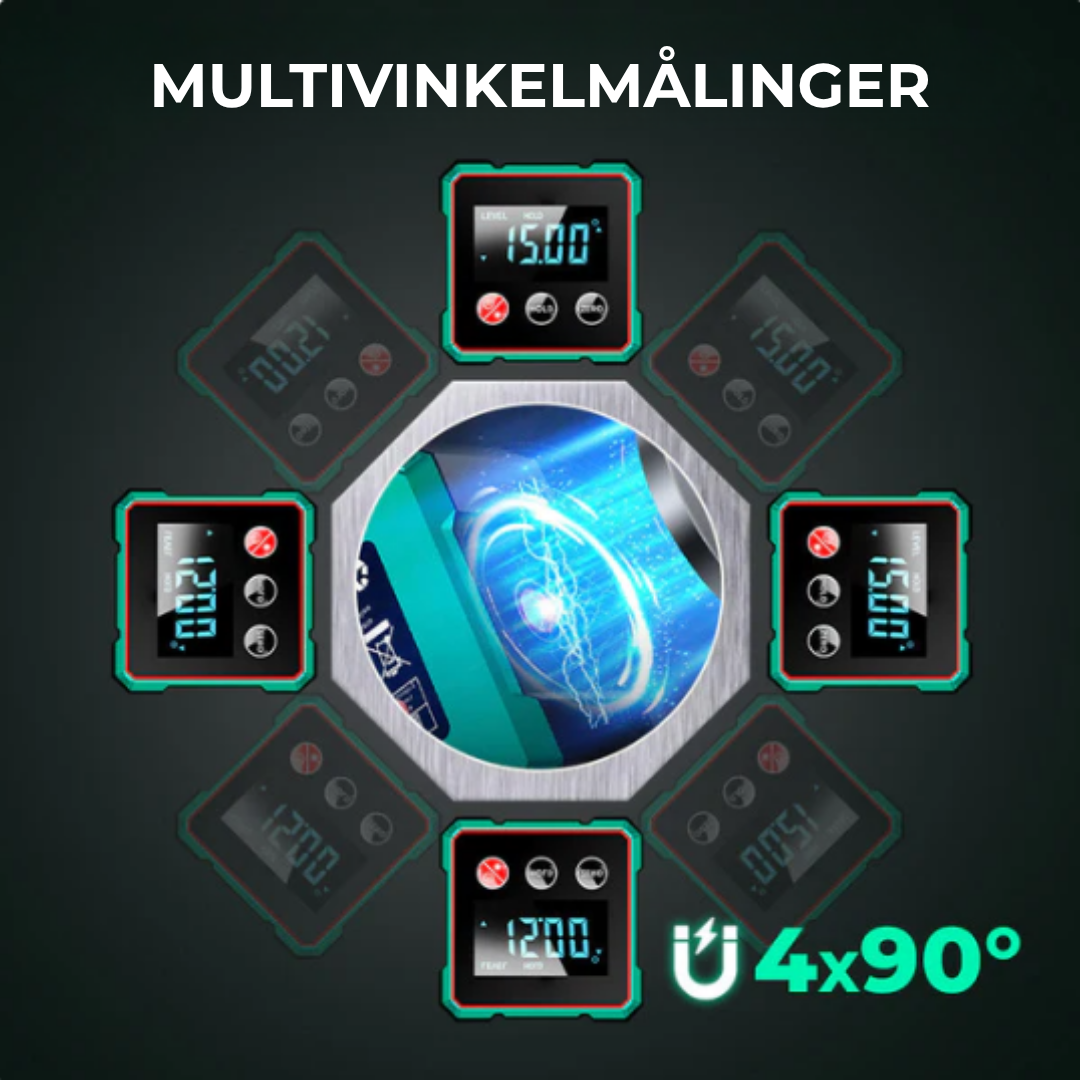VinkelScan™ | Magnetisk digital vinkelmåler med avanceret elektronisk laser