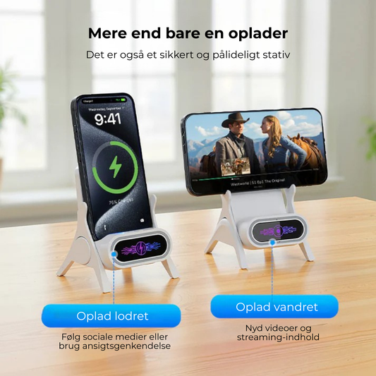 SnapCharge™ | Alt-i-én Telefonholder & Trådløs Oplader – Oplad og Brug Håndfrit Overalt!