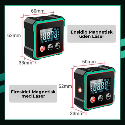 VinkelScan™ | Magnetisk digital vinkelmåler med avanceret elektronisk laser