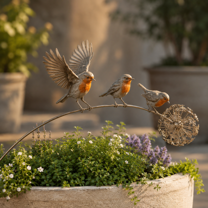HavePip™ | Giv Haven Liv med en Charmerende Rødhals, der Pynter Året Rundt