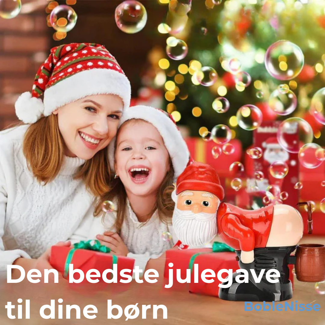 BobleNisse™ | Tag Julens Magi Med Hjem – Mød Nissen, der Blæser Bobler Alle Elsker!