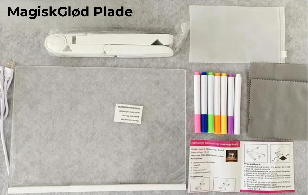 MagiskGlød Plade™ | Gør Tegnetid Magisk – Se Dine Børns Tegninger Lyse Op!