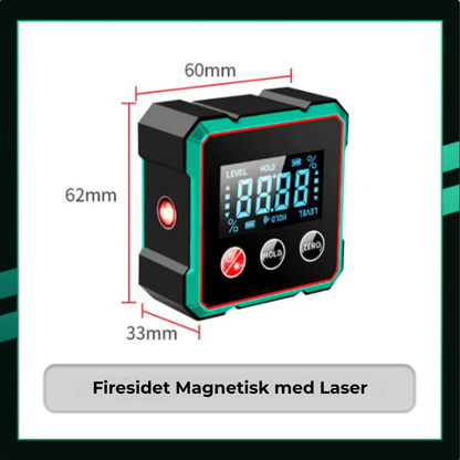 VinkelScan™ | Magnetisk digital vinkelmåler med avanceret elektronisk laser