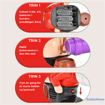 BobleNisse™ | Tag Julens Magi Med Hjem – Mød Nissen, der Blæser Bobler Alle Elsker!