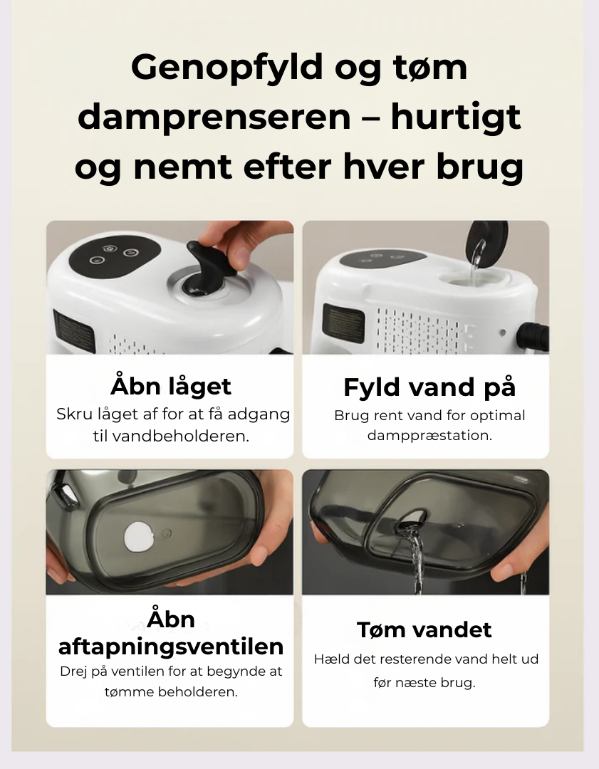 SteamClean Pro 2.0 | Sig farvel til bakterier og fedt