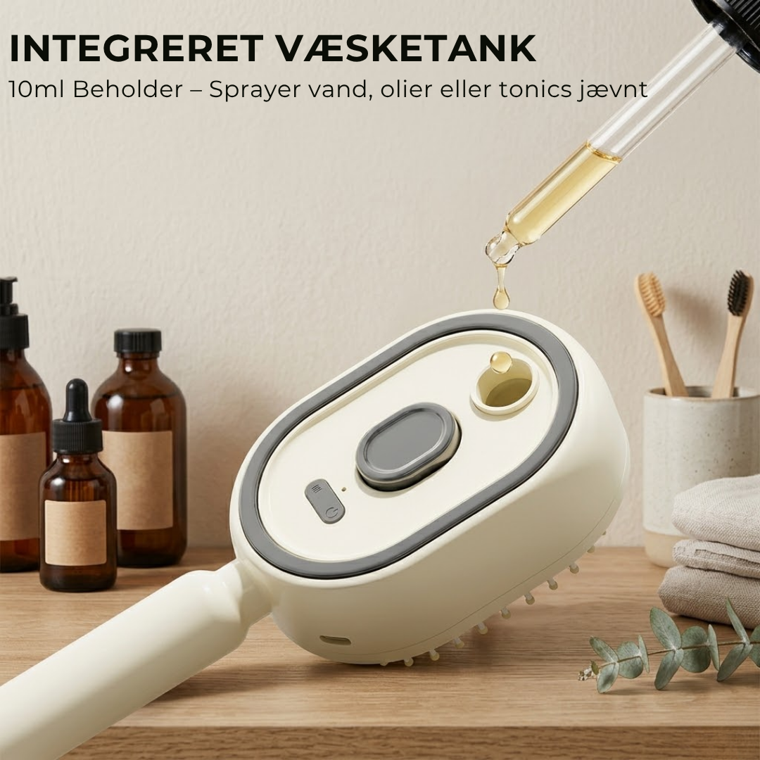 SilkFlow ScalpBrush™ | Salonflot Hår og Afslappende Hovedbundsmassage ved Hver Børstning