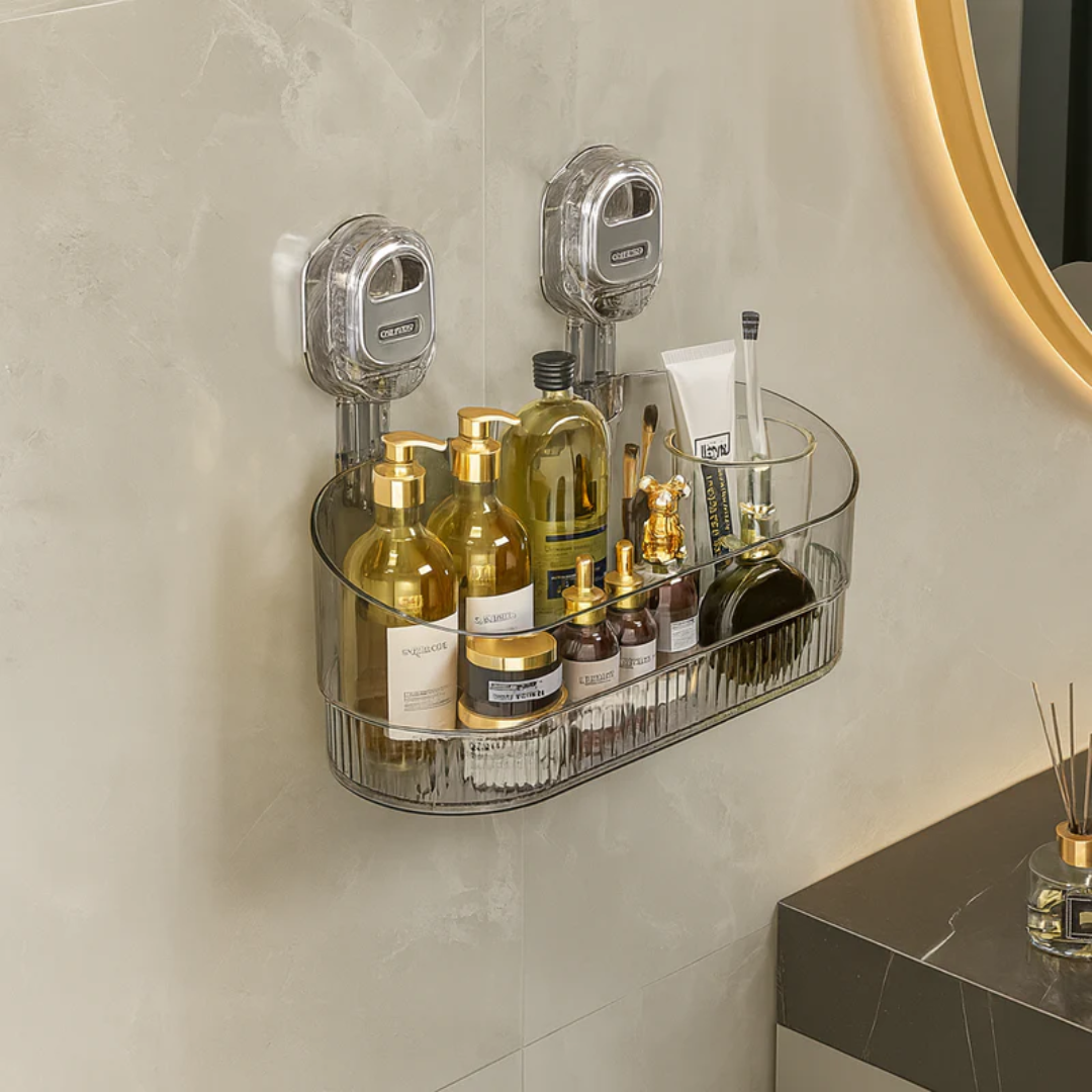 KlæbHylde™ | Selvklæbende Væghylde Uden Boring til Køkken & Badeværelse