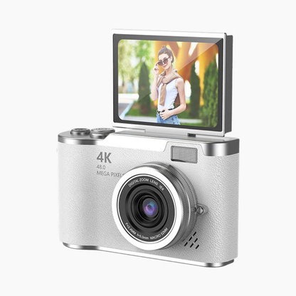 KrystalVision Flip 4K-kamera i vintage-stil | Fang livet i fantastisk skarphed i vintage-stil – når som helst og hvor som helst