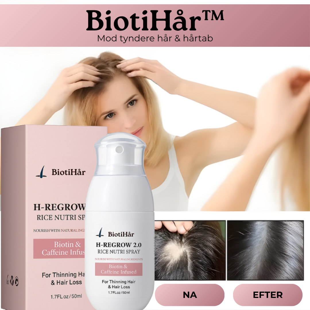 BiotiHår™ | Gør Dit Hår 90% Fyldigere – Naturligt & Effektivt!