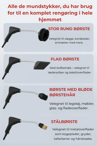 SteamClean Pro 2.0 | Sig farvel til bakterier og fedt
