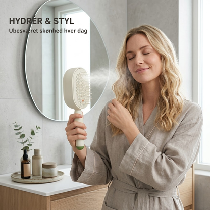 SilkFlow ScalpBrush™ | Salonflot Hår og Afslappende Hovedbundsmassage ved Hver Børstning