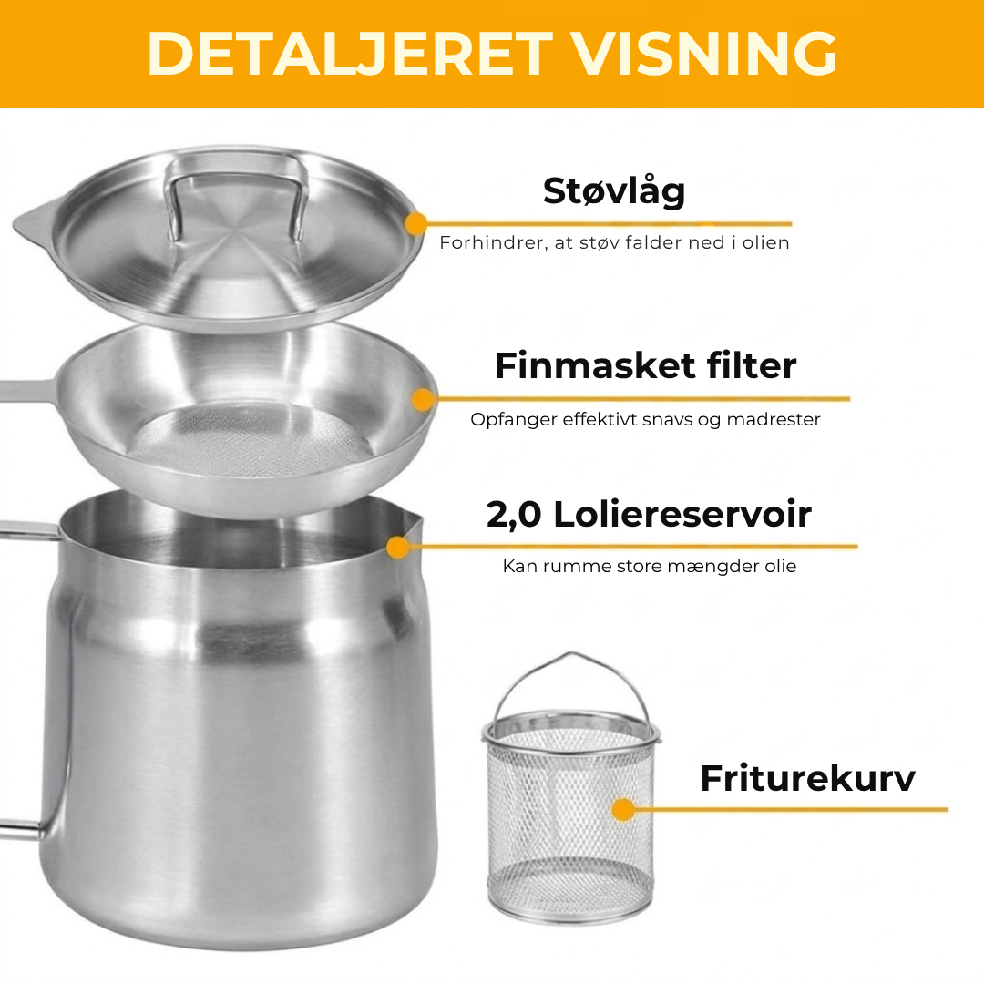 EcoFry Keeper™ | Steg smartere, spar penge og få perfekt filtreret olie på få minutter
