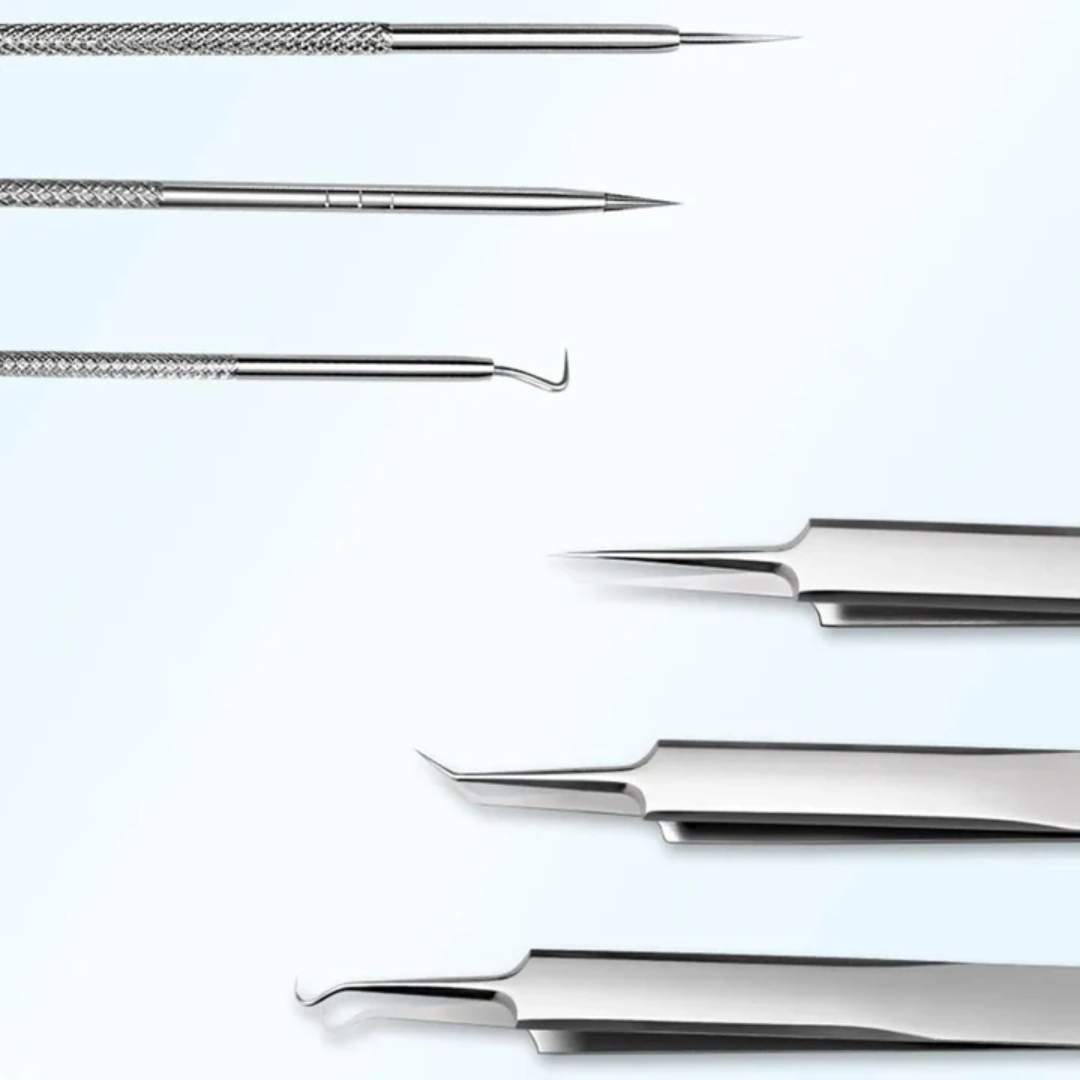 PletFri™ | Sæt med værktøjer til fjernelse af hudorme i rustfrit stål