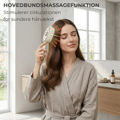SilkFlow ScalpBrush™ | Salonflot Hår og Afslappende Hovedbundsmassage ved Hver Børstning