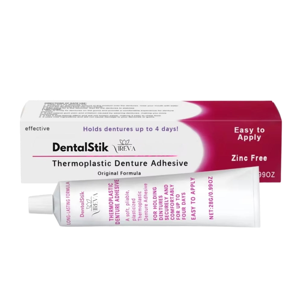 DentalStik™ | Holder din protese sikkert på plads i op til 3 dage – helt uden eftersmag!