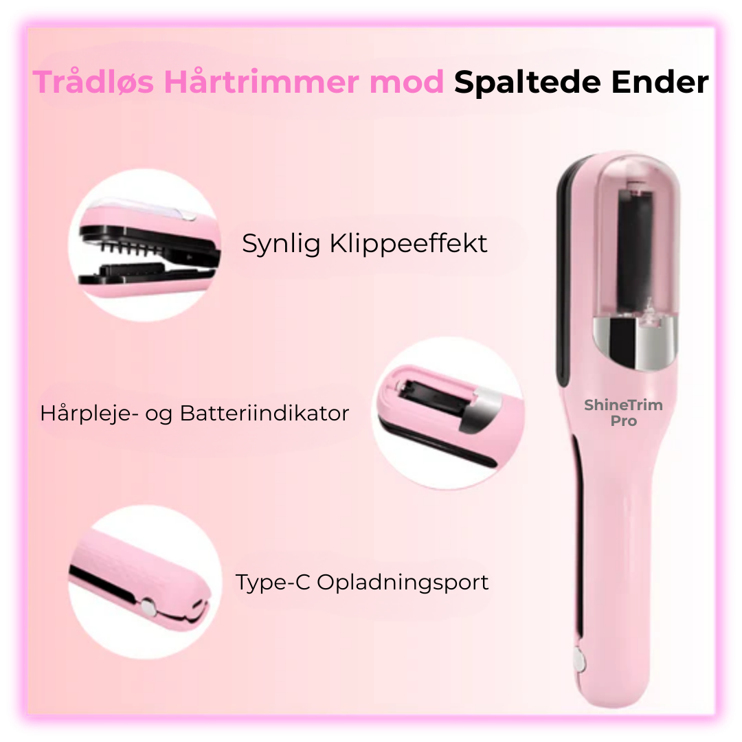 ShineTrim Pro™ | Transformér Dit Hår på Minutter – Ingen Klip, Bare Glatte, Sunde Lokker!
