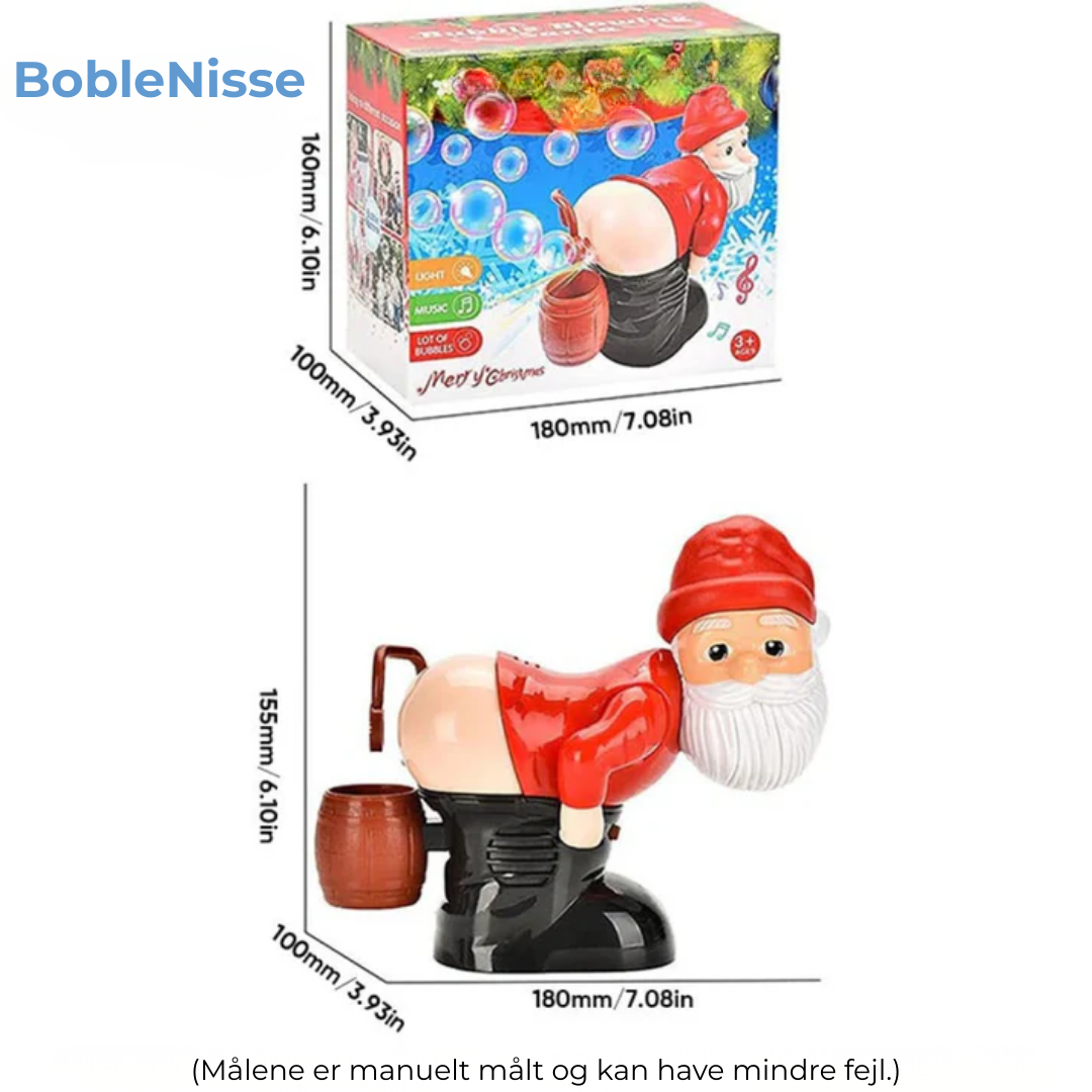 BobleNisse™ | Tag Julens Magi Med Hjem – Mød Nissen, der Blæser Bobler Alle Elsker!