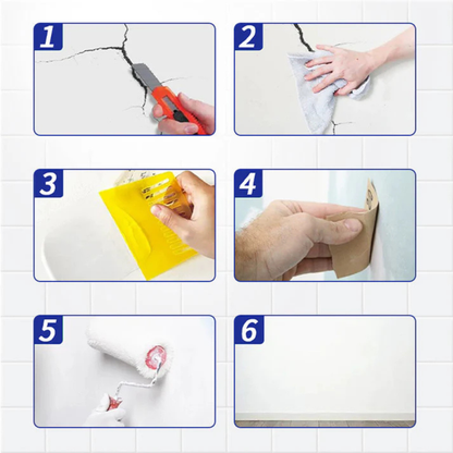 FlexiWall™ Reparationscreme | Reparer revner på få minutter og få dine vægge til at se ud som nye!