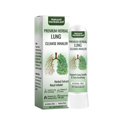 Natural HerbalLeaf™ Lang Detox Inhalator | 97% færre giftige stoffer – træk vejret frit på kun 15 minutter!